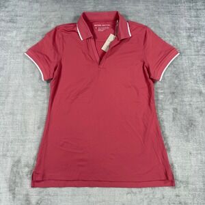 Peter Millar Shirt Women Small Red Betty Polo Short Sleeve UPF Golf Tennis NWT